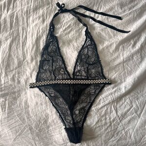 Victoria's Secret Black Lace Chemise